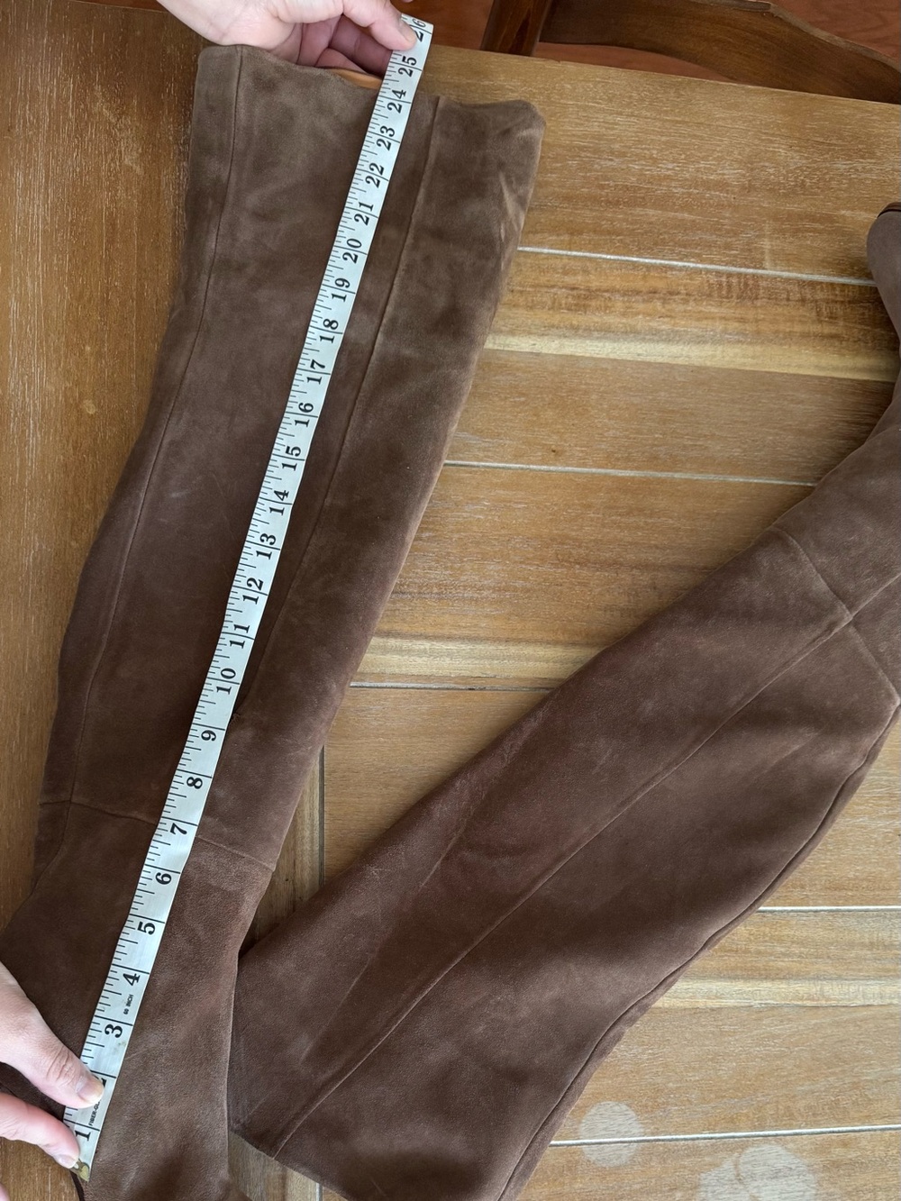 NEW Sezane Anaelle Thigh High Boots Taupe - Size 7 - Picture 6 of 9
